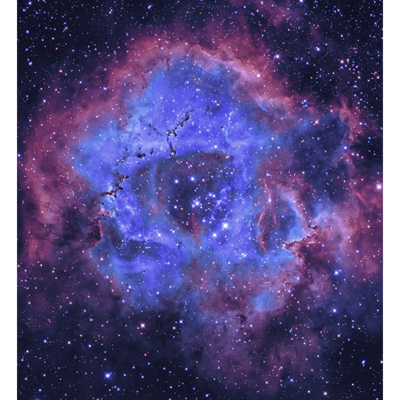 Purple and Blue Nebula Mural Wallpaper Moisture-Resistant Wall Art for Accent Wall