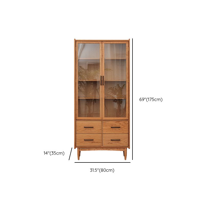 Simplicity Rectangle Storage Cabinet Solid Wood Accent Cabinet