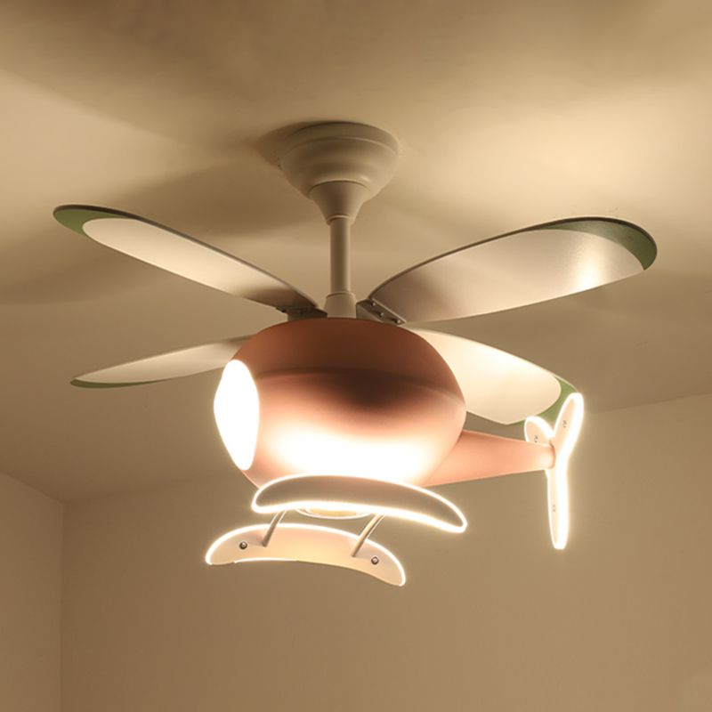 Unique Shape Metal Ceiling Fan Lighting Kids Style Ceiling Fan Lamps