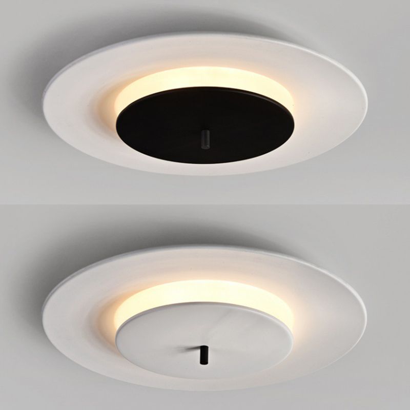 Acrylic Circular LED Ceiling Fixture in Modern Style Aluminium Macaron Flush Mount for Bedroom