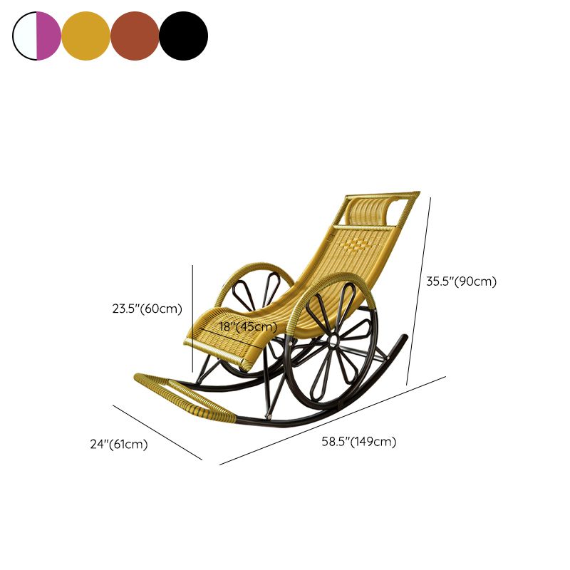 Single Leisure Chaise Lounge Sofa Chair Iron Base Rocking Chair for Living Room