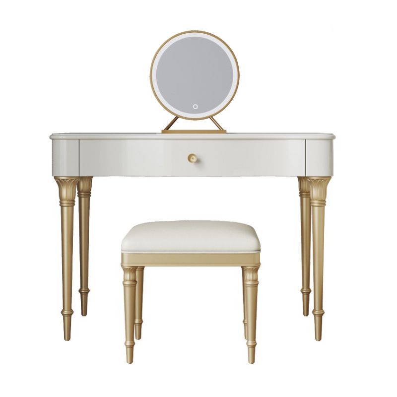 15" Wide Glam Make-up Vanity Solid Wood Dressing Table with Drawer