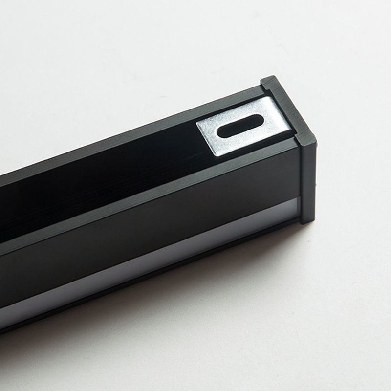 Linearer Schatten Metall Wandleuchter moderner Stil Einleichter Wandhalterung in Schwarz