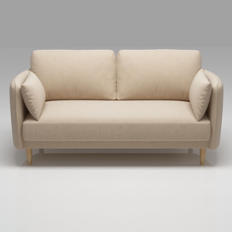 Linen Contemporary Standard Square Arm Sofa for Living Room, Apartment