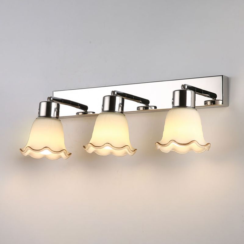 Luminaire miroir moderne Lithinage de mur de salle de bain en verre simpliste