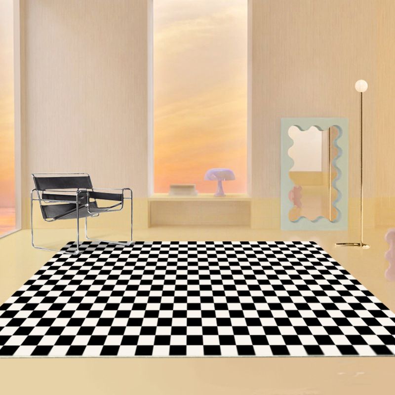 Green Modern Carpet Blending Lattice Carpet Stain Resistant Carpet for Living Room