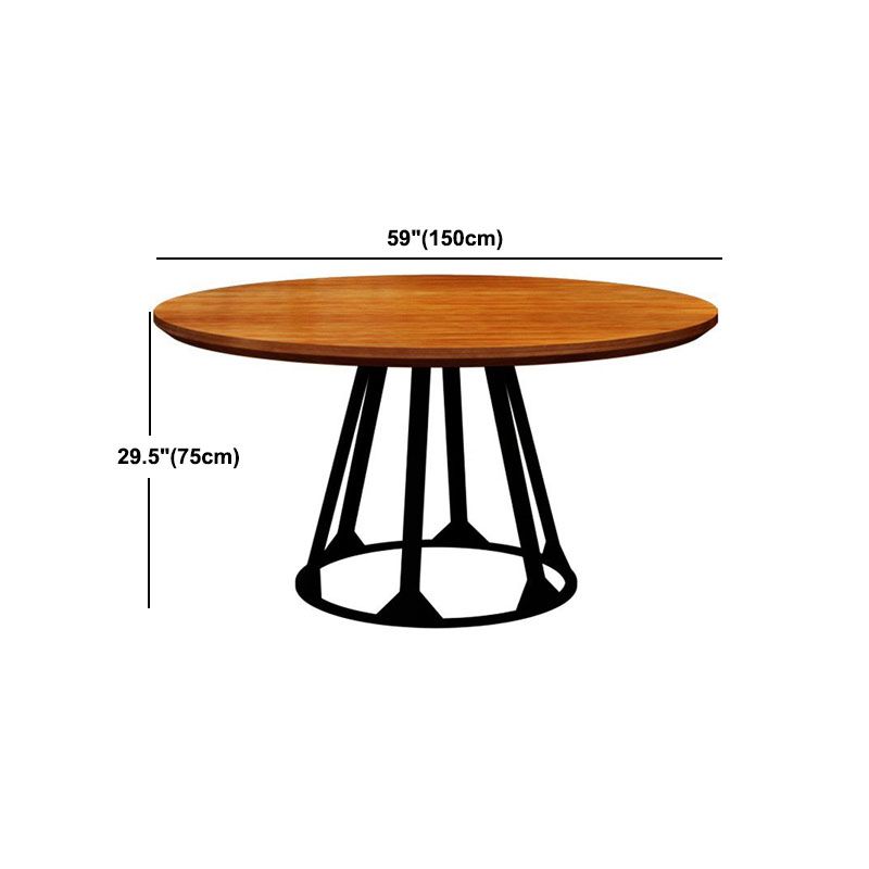 Simple Style Dining Table Solid Wood Round Dinette Table for Home Kitchen
