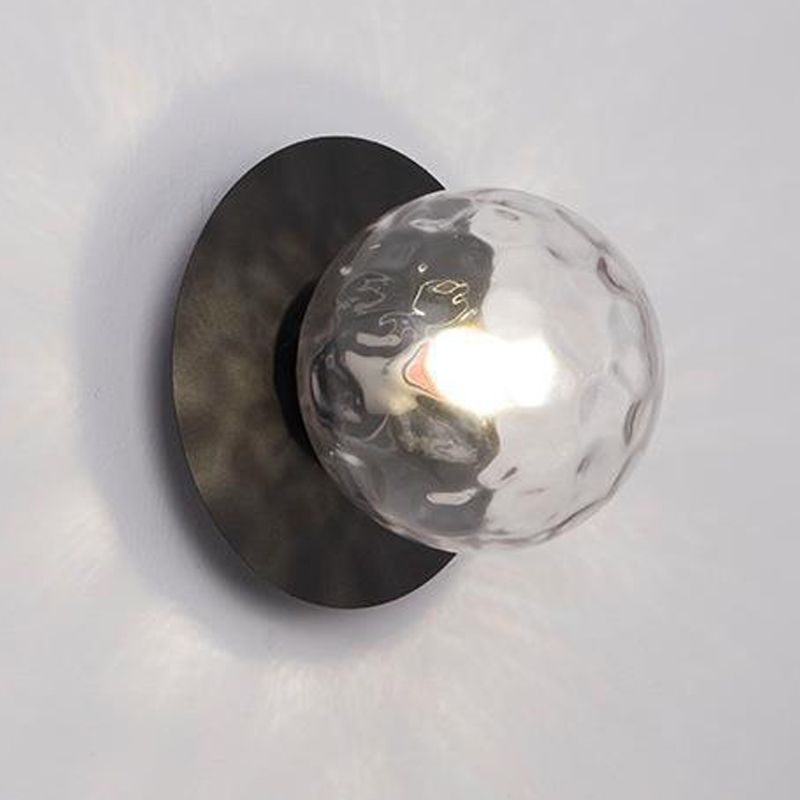 Global Wall Mount Light Fixture Simple Glass 1 Light Wall Mount Lamp
