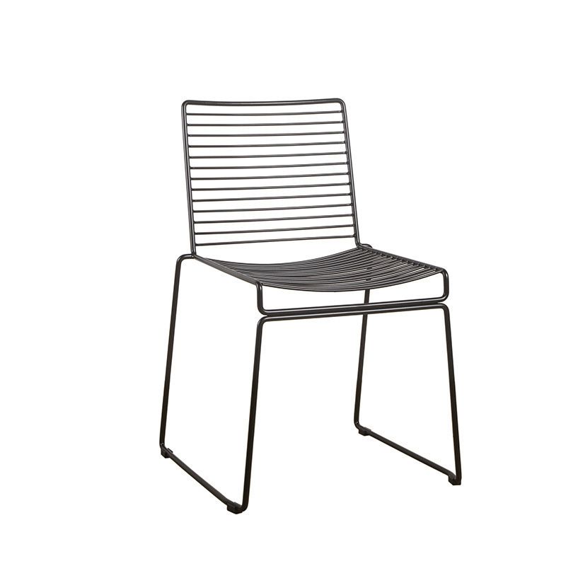 Metal Modern Style Side Chair Ladder Back Chair for Patio Use