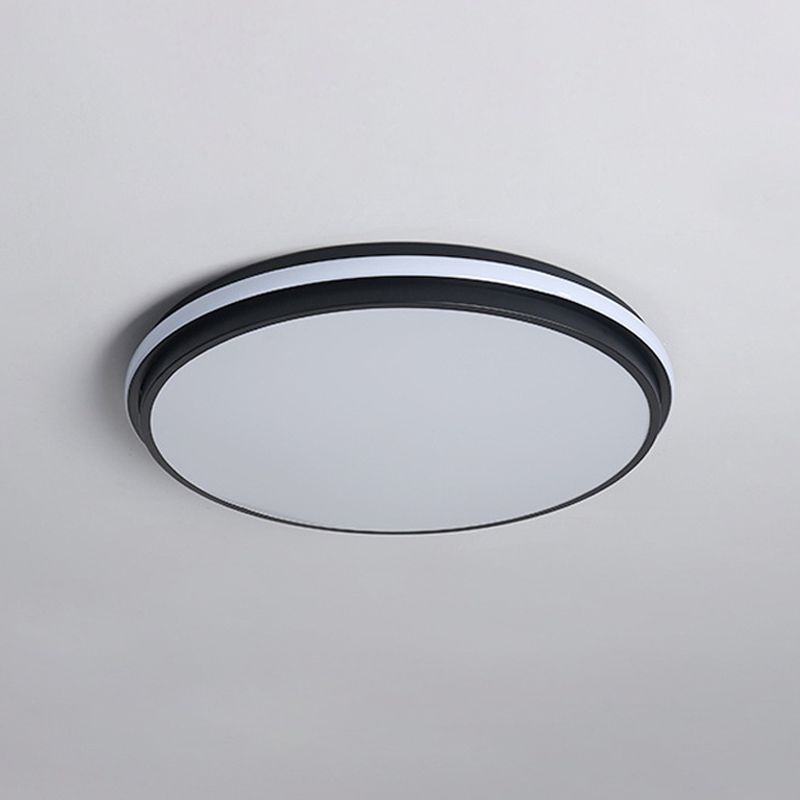 Square/Round/Rectangle Acrylic Ceiling Flush Nordic Black LED Flush Mount Recessed Lighting in White/3 Color Light