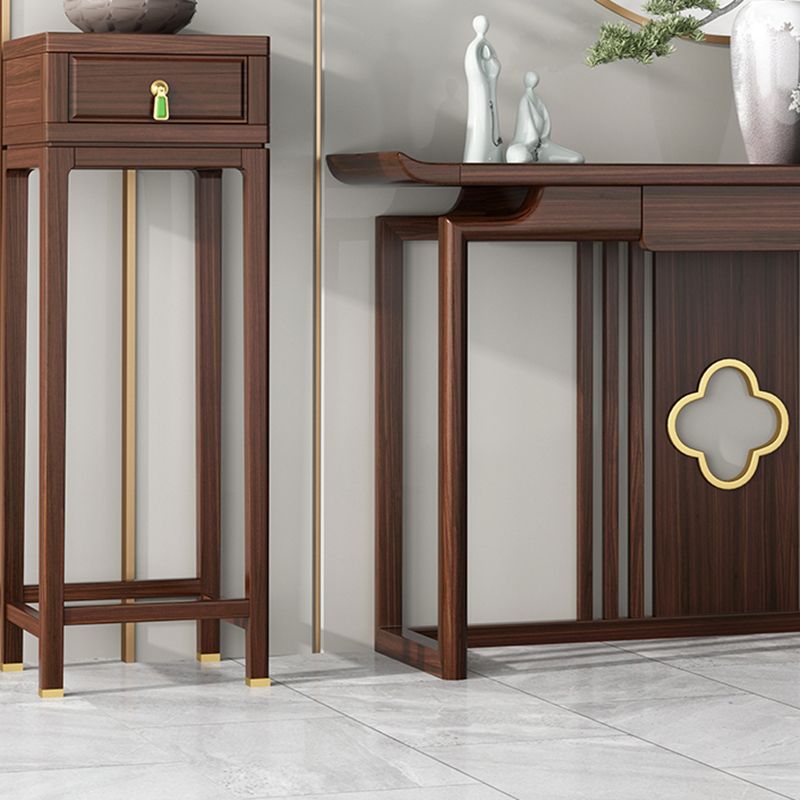 Rectangle Shape Contemporary Console Table Brown Console Sofa Table