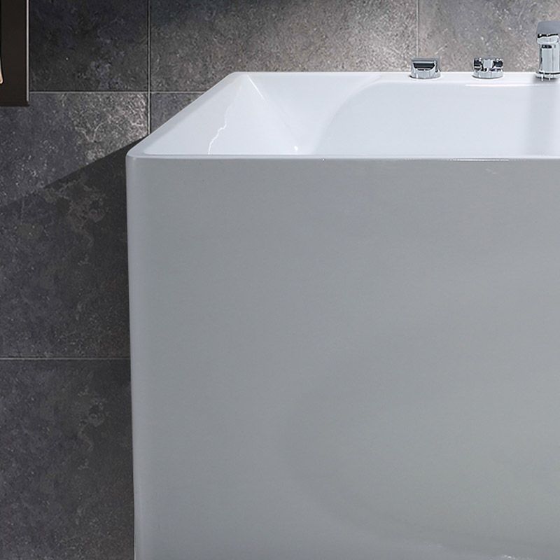 Modern Rectangular Bath Tub Bathroom Soaking with Center Drain Tub