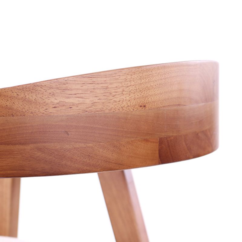Contemporary Upholstered Arm Chair Home Rubberwood Dining Chair