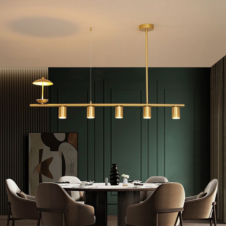 Lámpara de lámpara lineal moderna lámpara de lámpara múltiple iluminación de sala de vestíbulo