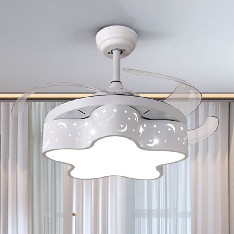 Lovely Color Ceiling Fan Light Fixture Modern LED Ceiling Flush Mount for Kids' Room