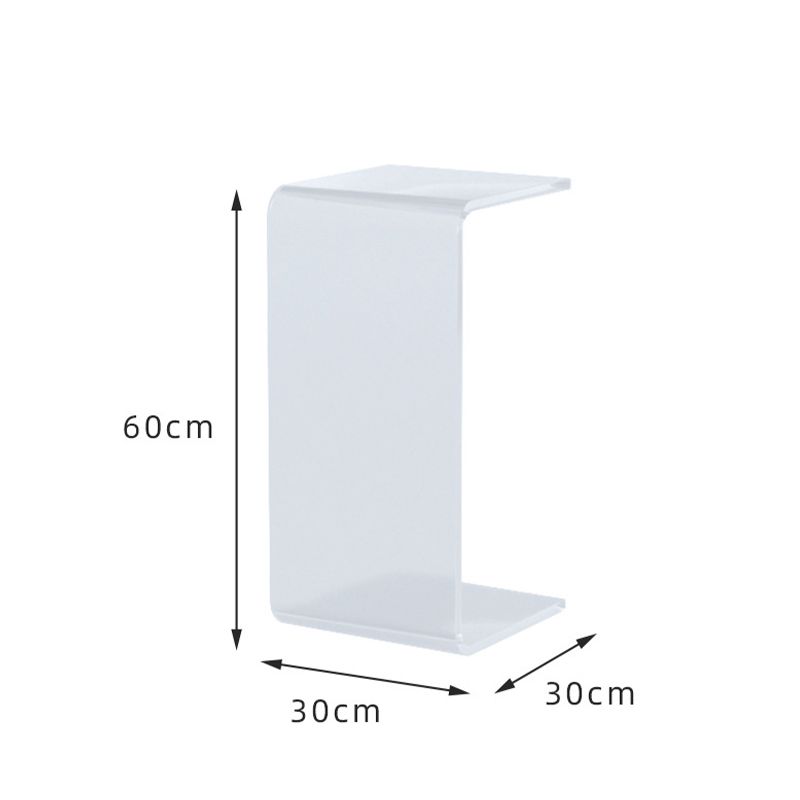 Modern Acrylic End Side Table Square Corner Table for Living Room