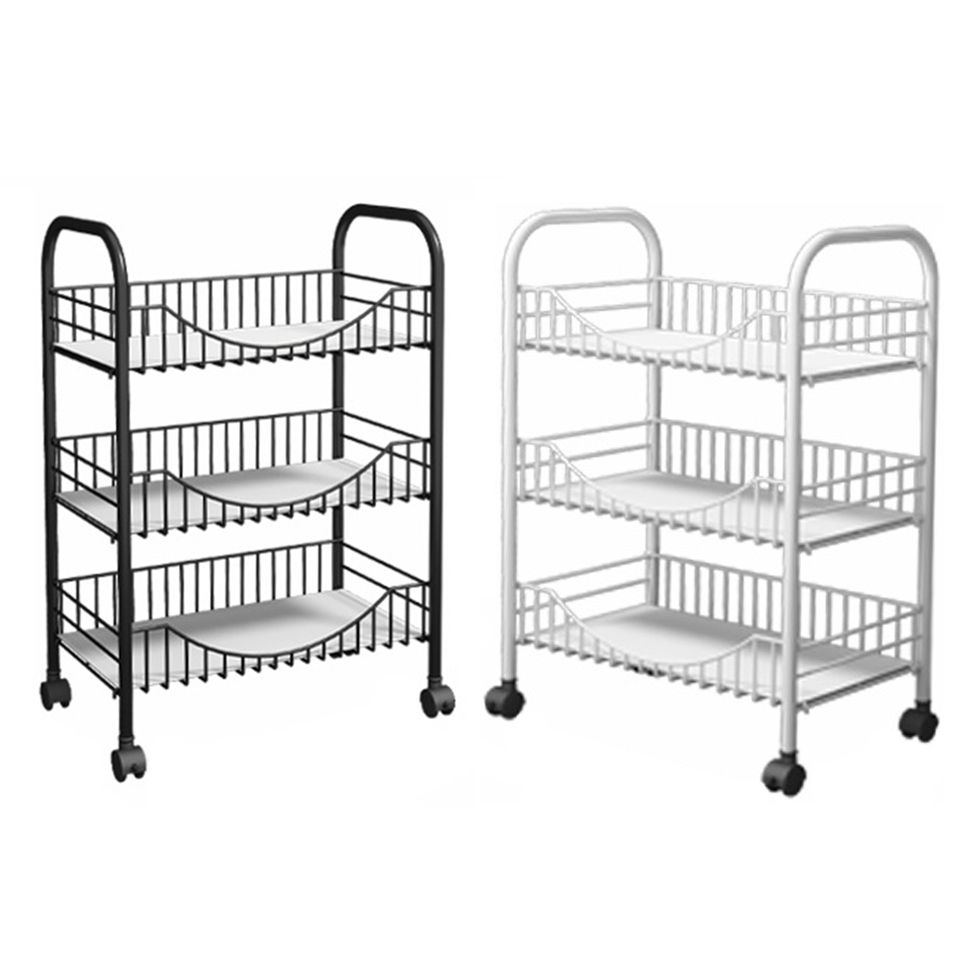 Modern Steel Bookcase with Wheels Open Bookshelf for any Room