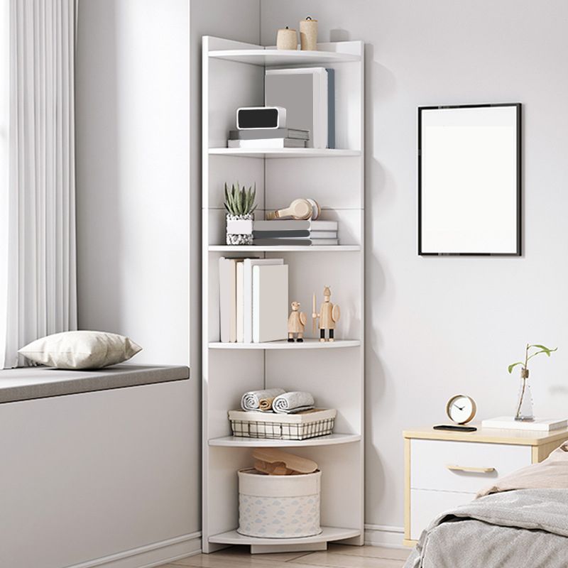 Wooden Triangle Accent Chest with Shelves Contemporary Chest