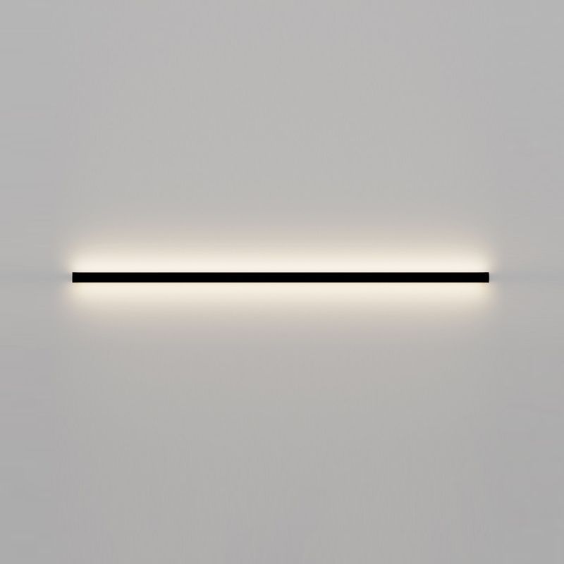 Aluminum Straight Wall Light Modern Black LED Wall Sconce for Living Room