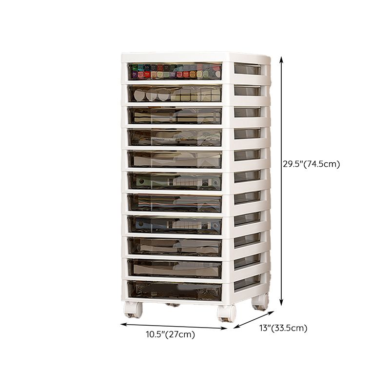 Contemporary Storage File Cabinet Transparent Vertical Filing Cabinet for Office