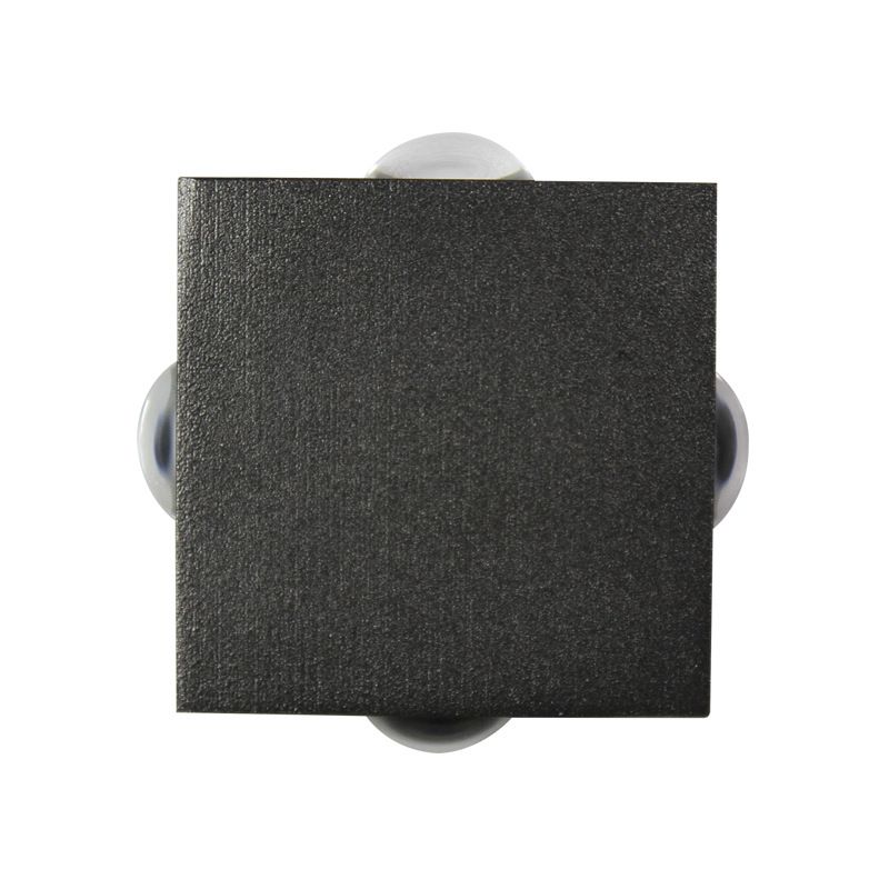 Black Geometric LED Wall Lamp in Modern Concise Style Aluminium Wall Sconce with Glass Shade