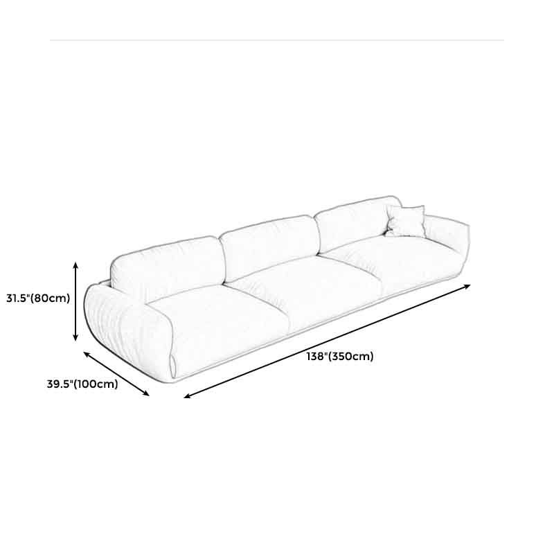 Square Arm Loose Back Sofa 39"W Modern Sofa  for Living Room