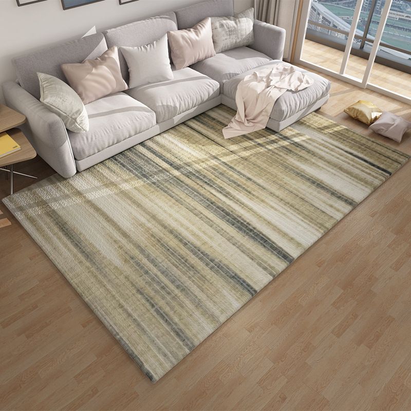 Nordic Geometric Pattern Rug Multi-Color Polypropylene Carpet Anti-Slip Washable Stain Resistant Rug for Great Room