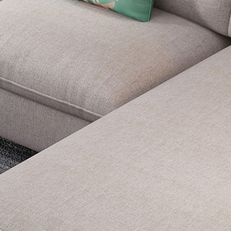 Pillow Top Arm Sectional Modern Linen 4-seat 125.98" Wide Sectional
