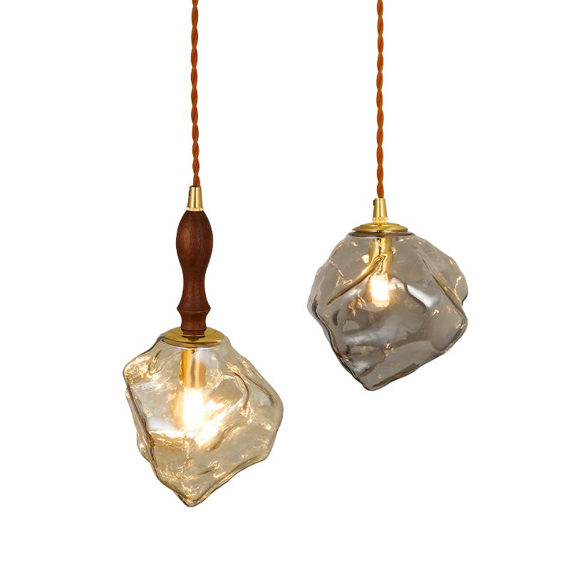 Modern Style Glass Hanging Light Household Pendent Lighting Fixture for Living Room