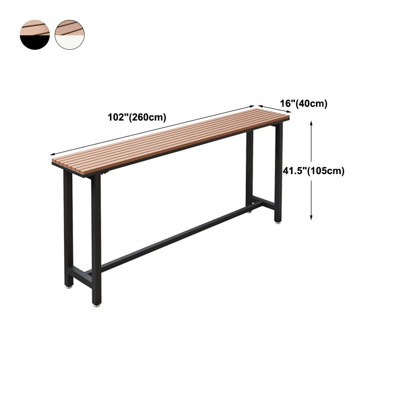 Outdoor 42-inch Height Bar Table Industrial Style Wood Top Bar Table