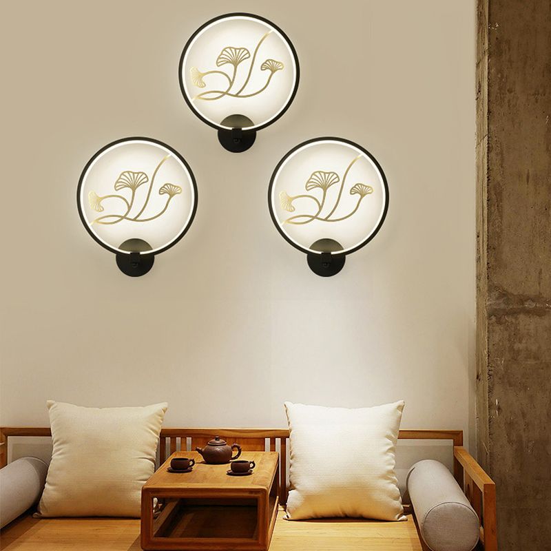 Modern LED Wall Mount Light 1-Light Wall Lamp with Acrylic Shade for Dining Room