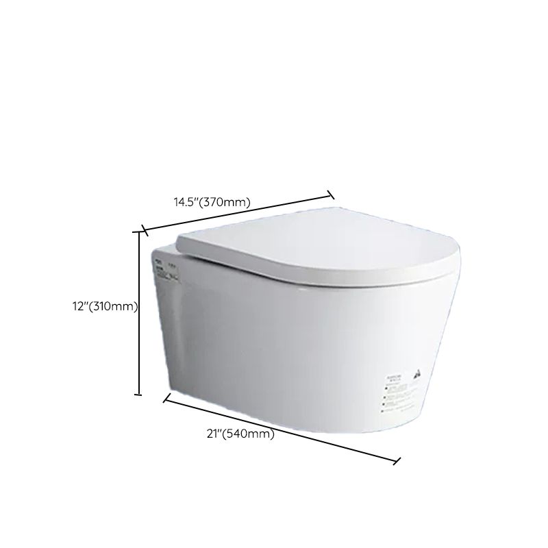 Contemporary Wall Hung Flush Toilet Ceramic Urine Toilet with Seat for Washroom