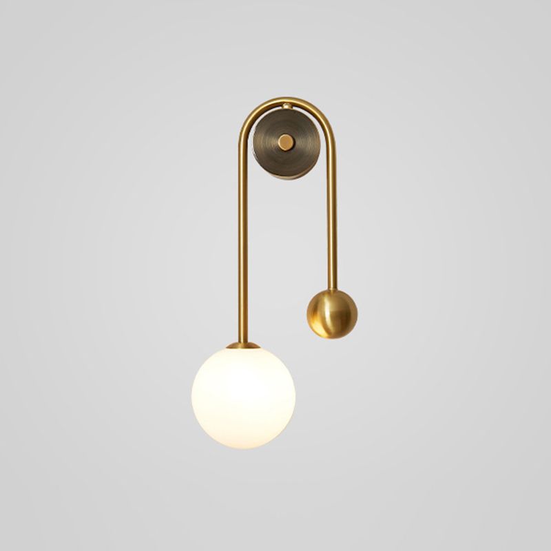 1/2-Light Golden Wall Mounted Sconce LED Wall Light for Living Room