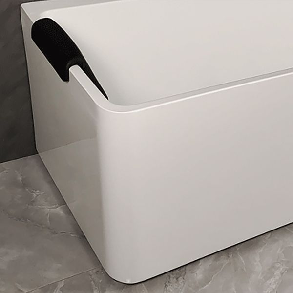 Back to Wall Soaking Bathtub Antique Finish Rectangular Modern Tub (Board not Included)