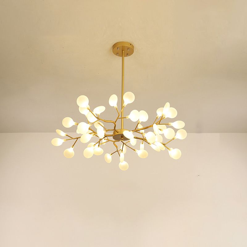 Lumo a forma di foglia Light Modernista Metalista LED LED Brass Aione dell'illuminazione a sospensione