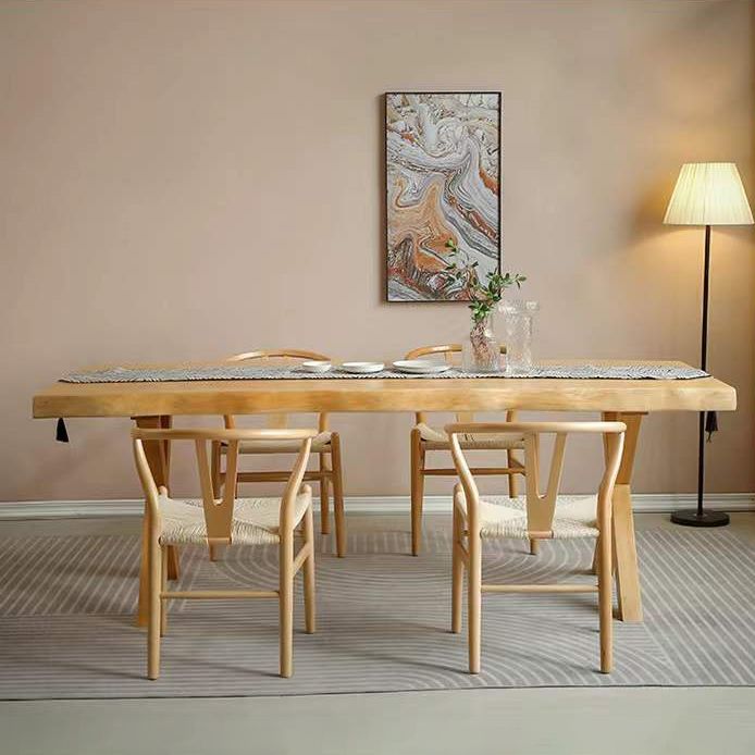 Modern 1/4/5 Pieces Dining Set Rectangle Pine Wood Dining Table for Dining Room Kitchen