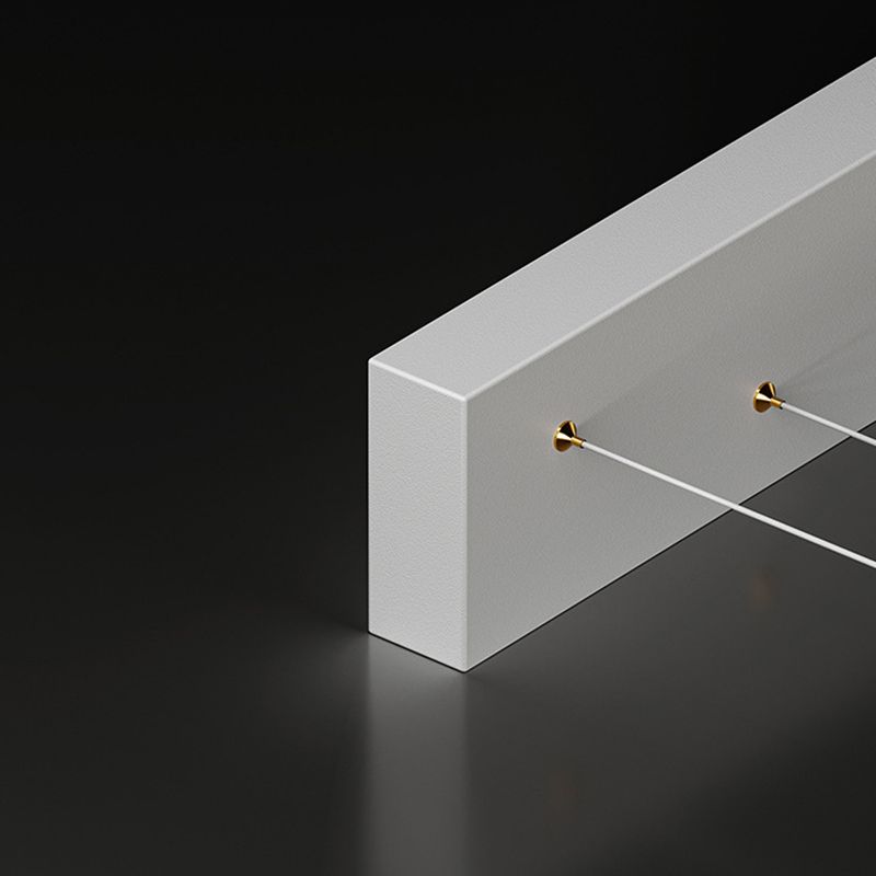 Linear Modern 3 - Light Ceiling Pendant Fixture in Matte LED White Kitchen Island Fixture