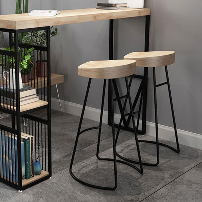 Modern Bar Table Set 1/2/3 Pieces Solid Wood Rectangle Bistro Set for Indoor