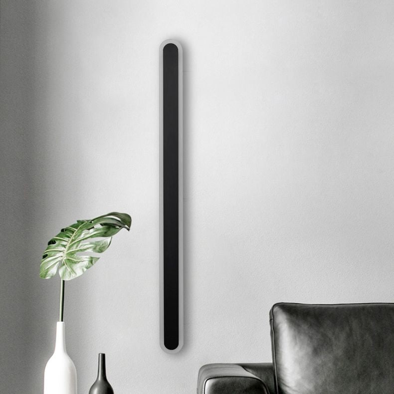 LED Line Shaped Wall Sconce Postmodern Style Acrylic Wall Mount Light Fixture