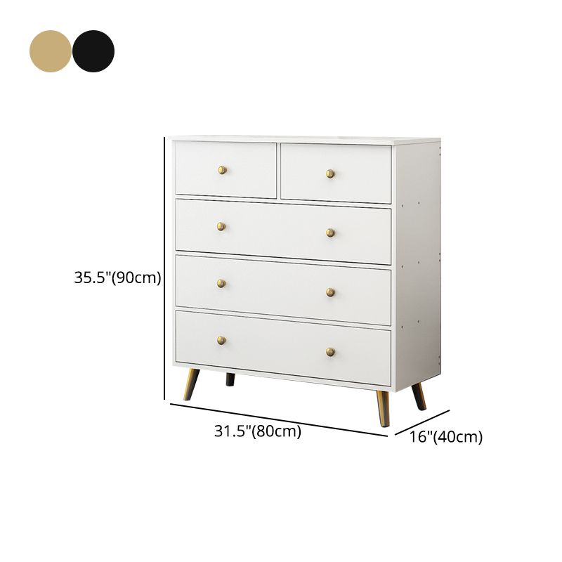 Modern Accent Chest with Straight Legs and Drawers Storage Cabinet