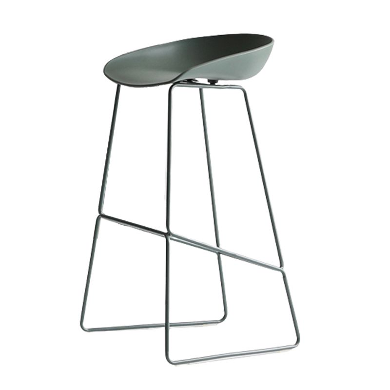 Plastic Bucket Seat Bar Stools Scandinavian Bristol Stool with Iron Base