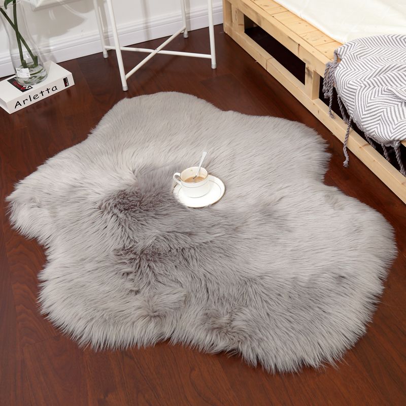 Chic en peluche tapis pur couleurs orlon tapis de soins faciles pour la chambre à coucher