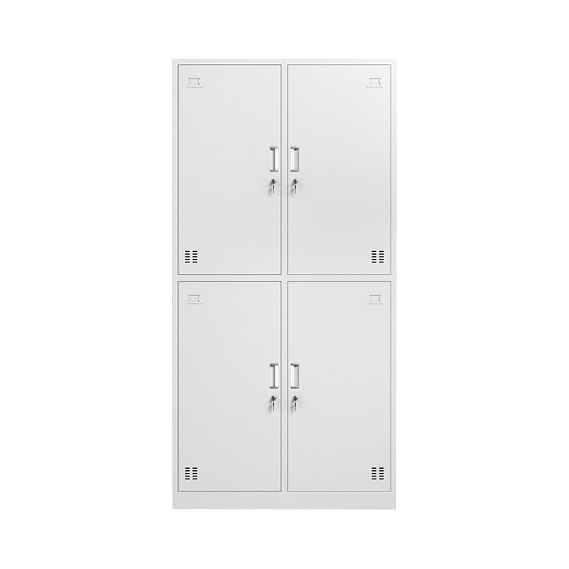 Steel White Storage Cabinet Contemporary Cabinet with Hinged Door
