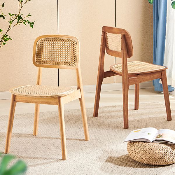 Contemporary Solid Wood Indoor Open Back Armless Dining Chair