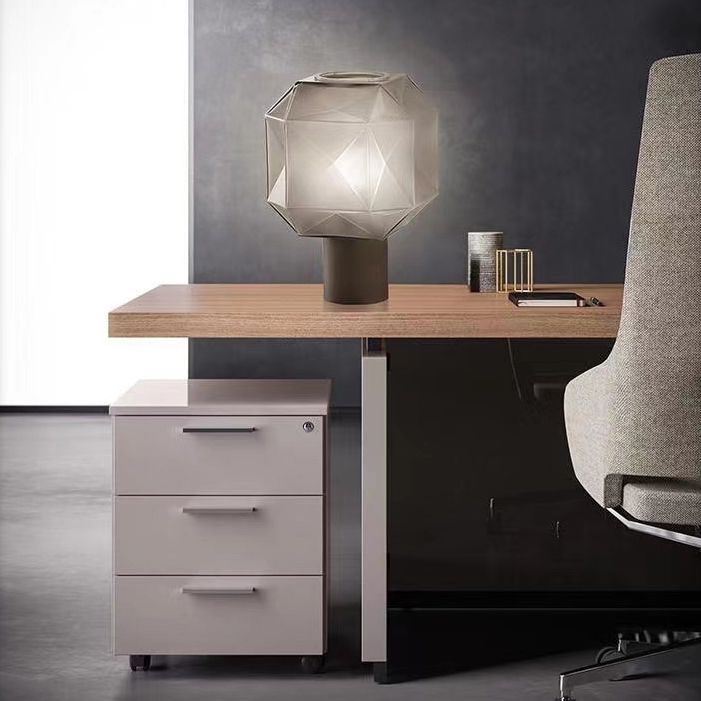 Ultra-modern Simplicity Geometric Table Lamp Hand-Blown Glass Nightstand Lamp for Bedroom