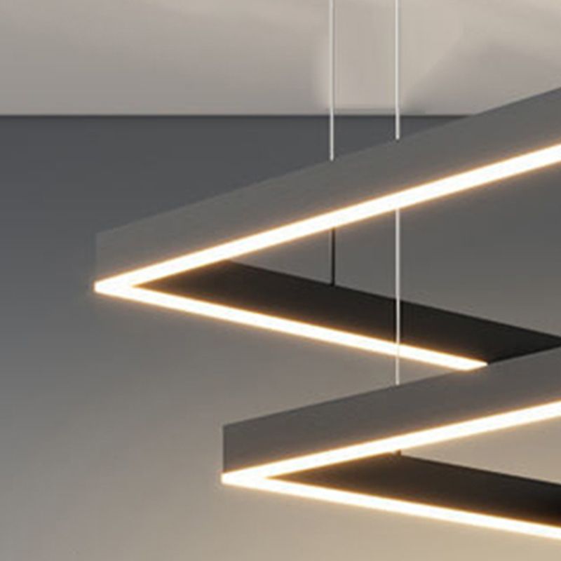 Modern Square Shape Chandelier Light Fixtures Restaurant Hanging Chandelier for Sitting Room