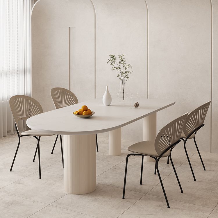 Free Form Table for Restaurant Luxury White Dining Table with 3 Legs
