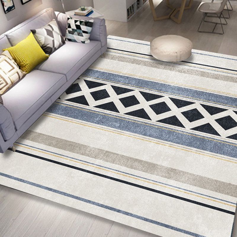 Bohemian Simple Printed Rug Polyester Indoor Rug Non-slip Area Carpet for Living Room and Bedroom