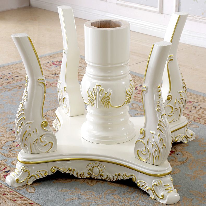 Mesa de comedor redonda de estilo victoriano Mesa de pedestal de madera maciza de madera maciza para comedor