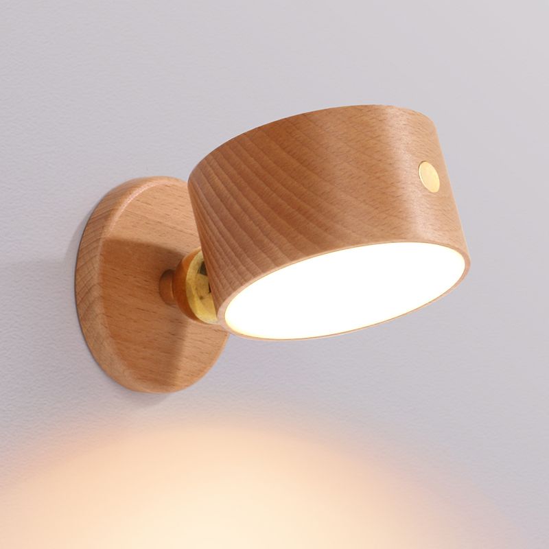 Wooden Wall Sconce Lighting Modern Style Wall Lamp for Bedroom
